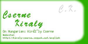cserne kiraly business card